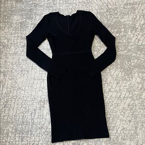 Elegant Black Long Sleeve Dress